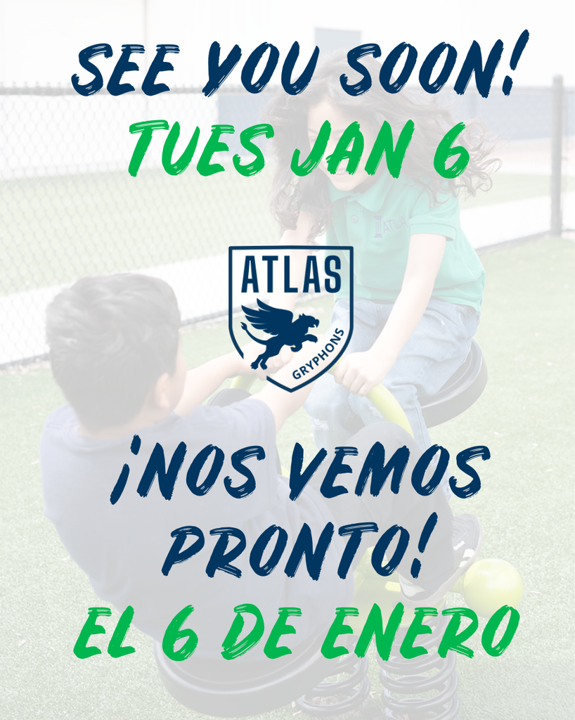 see you soon! Tues Jan 6    ¡Nos vemos pronto! el 6 de enero