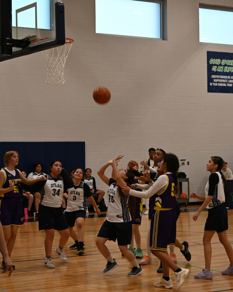 Girls playing basketball