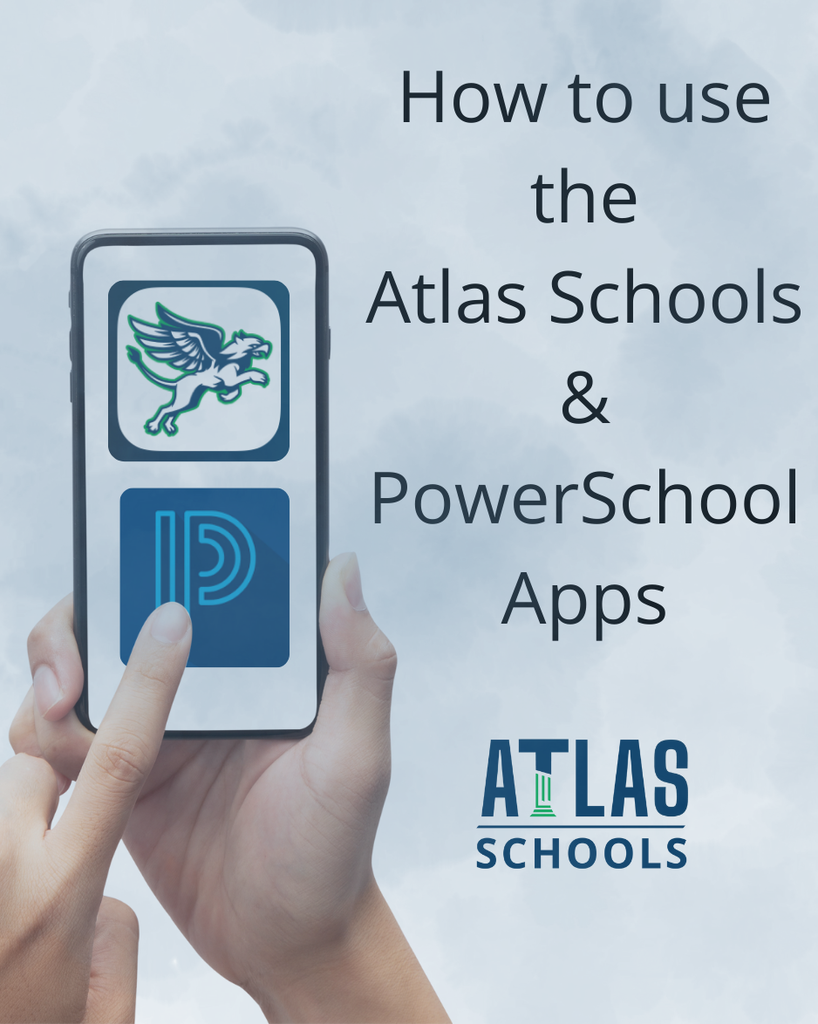 hands holding phone, pointing at two apps