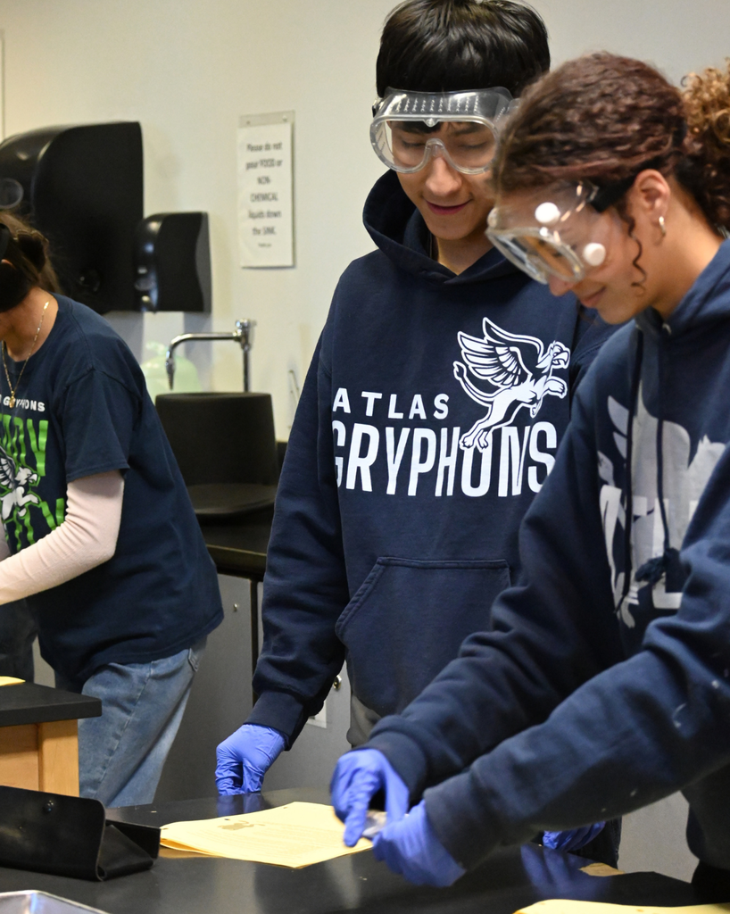 students disect a frog
