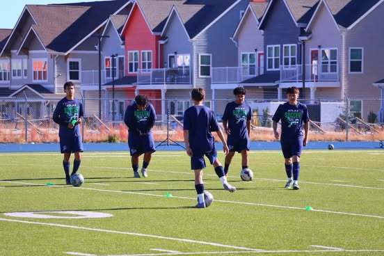 Atlas students play soccer