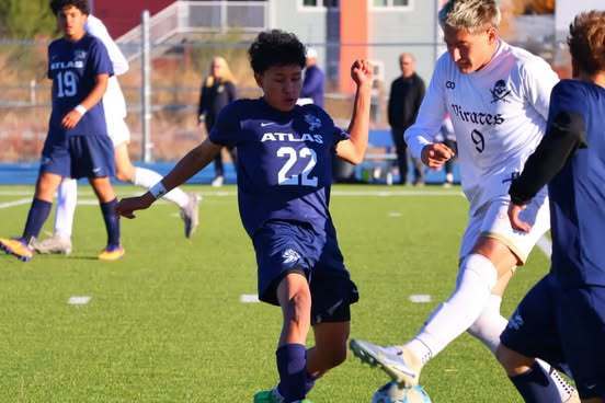 Atlas students play soccer