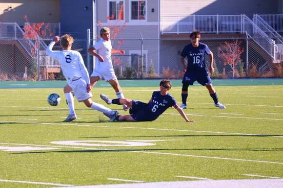 Atlas students play soccer