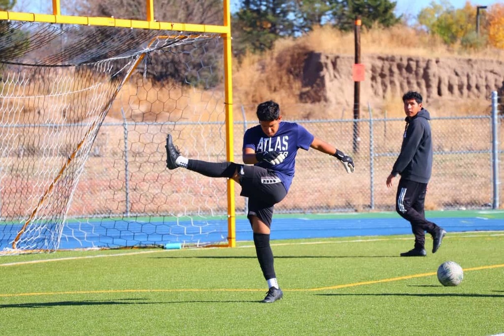 Atlas students play soccer