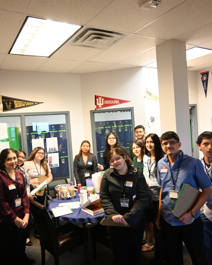 Students smile