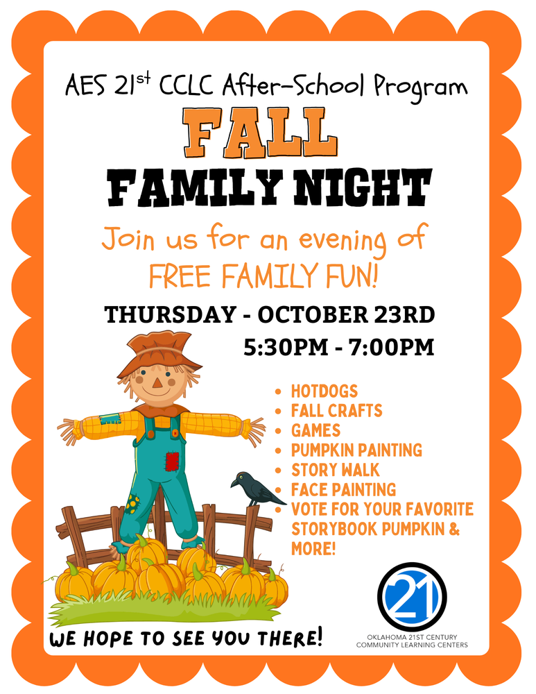 21st CCLC Fall Family Night