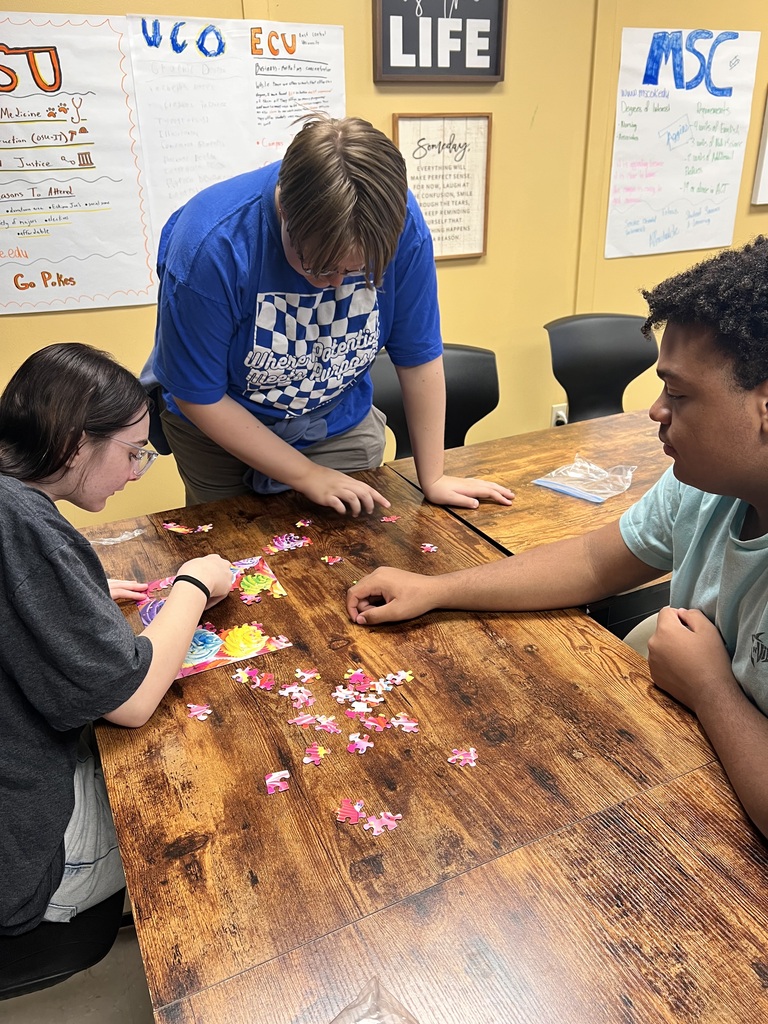STUDENTS COMPLETING A PUZZLE