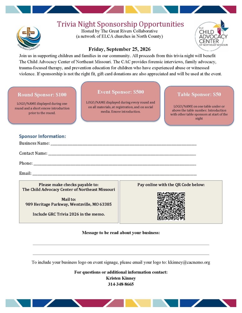 GRC Trivia Night Sponsorship Form