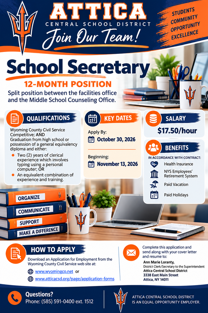 School Secretary Job Posting
