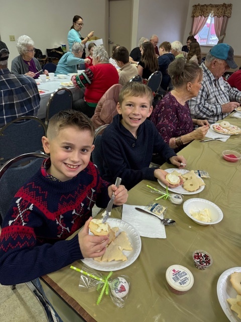 Students are pictured during their field trip to The Manor House and St. Luke’s Church last week.