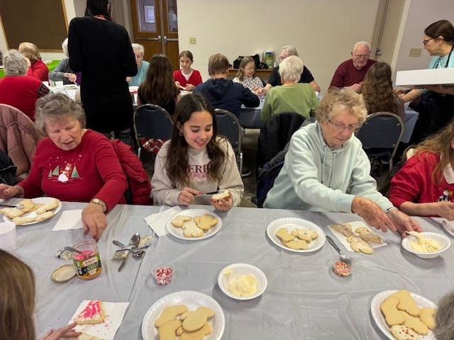 Students are pictured during their field trip to The Manor House and St. Luke’s Church last week.