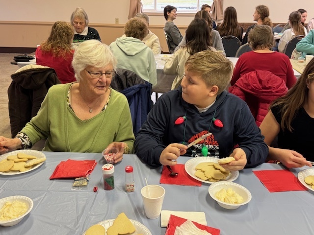 Students are pictured during their field trip to The Manor House and St. Luke’s Church last week.