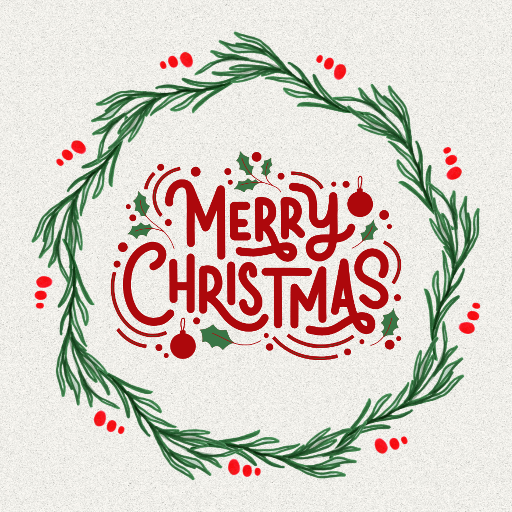 Merry Christmas graphic.