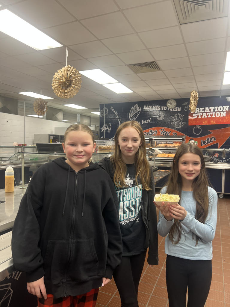 Students are pictured during our potato salad taste test last week.