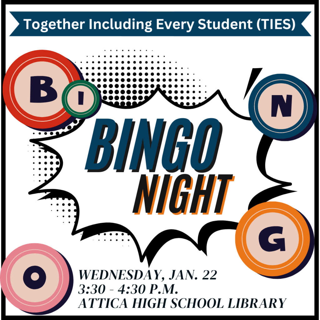 TIES Bingo Meet and Greet informational flyer.
