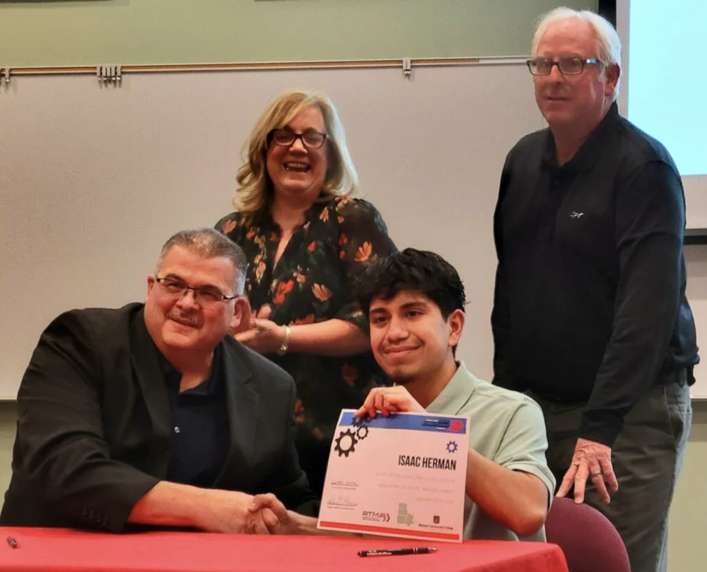 Attica students are pictured last week at the Finger Lakes Youth Apprenticeship Program’s annual signing day at Genesee Community College.