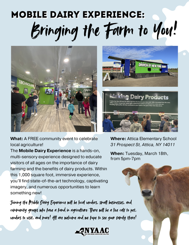 Ag in Attica fair informational flyer.