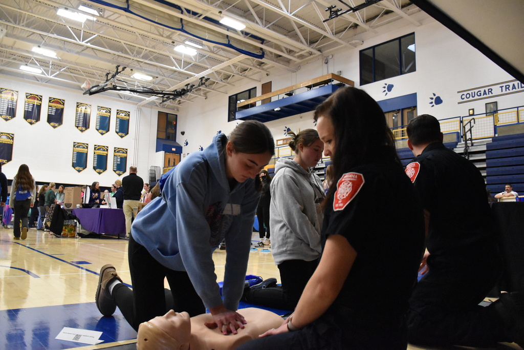 Scenes from the GLOW With Your Hands Healthcare career expo March 17 at Genesee Community College. 