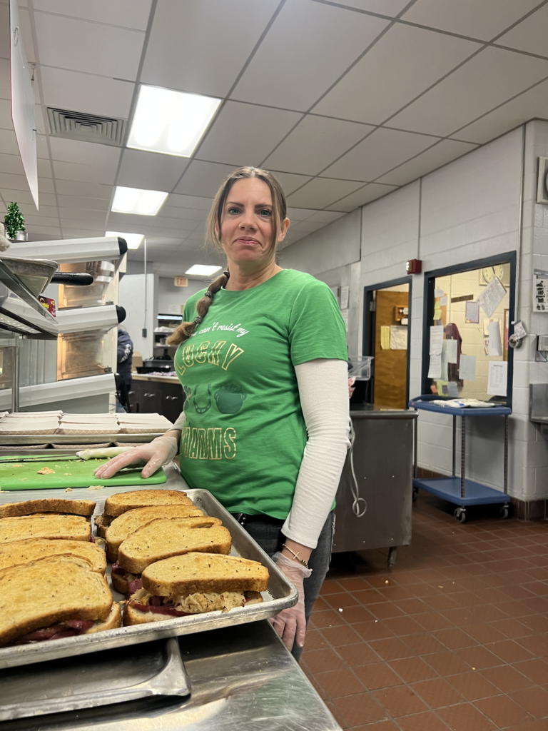 Scenes from St. Patrick’s Day in our middle/high school cafeteria.