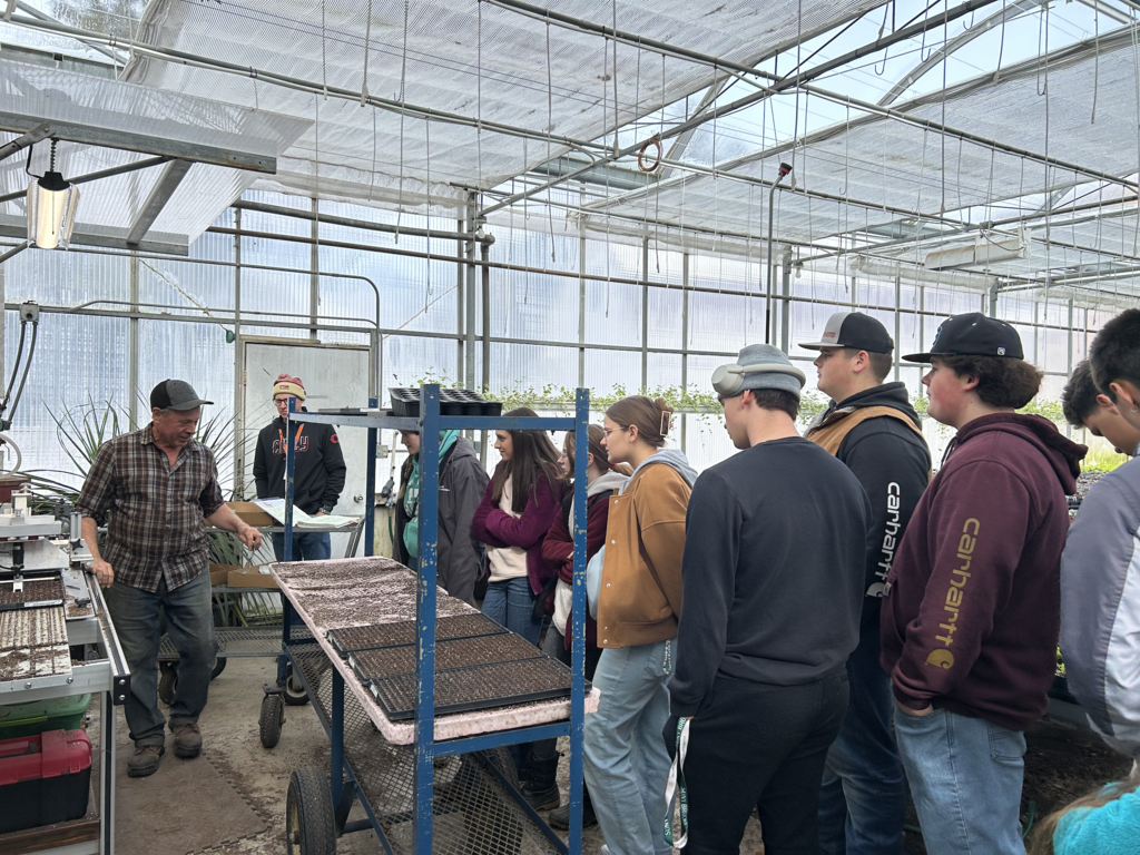 Scenes from students’ field trip to Kenneth Henry & Sons last week.