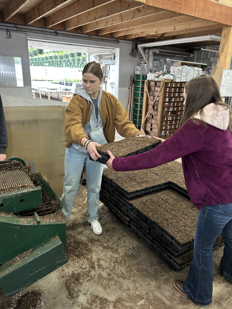 Scenes from students’ field trip to Kenneth Henry & Sons last week.
