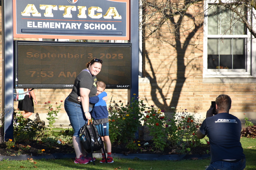 Scenes from the first day of the 2025-26 school year at Attica Elementary School. 