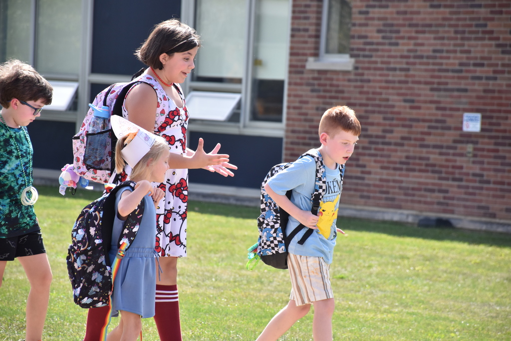 First day of school dismissal. 