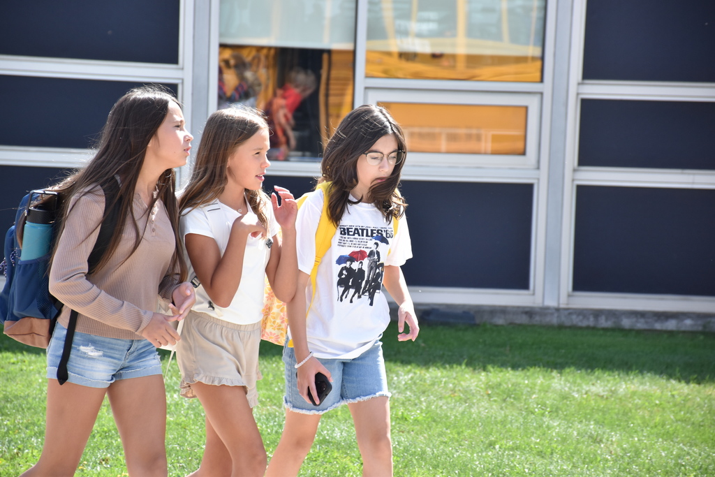 First day of school dismissal. 