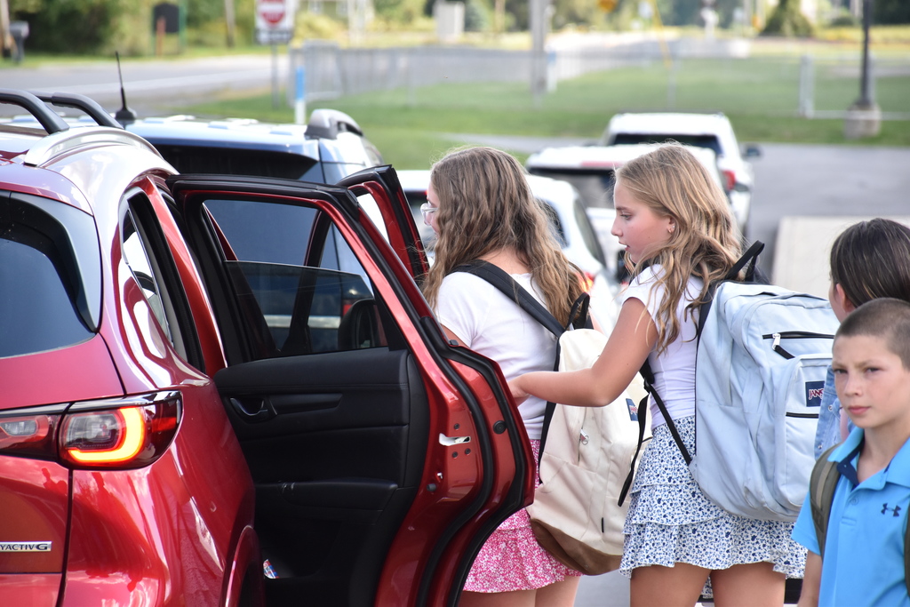 First day of school dismissal. 