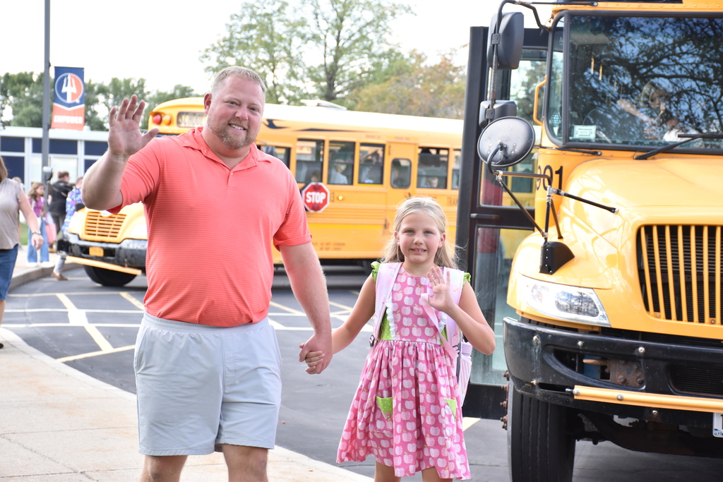 First day of school dismissal. 