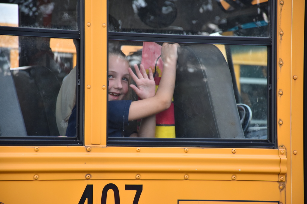 First day of school dismissal. 