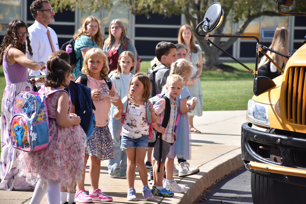 First day of school dismissal. 