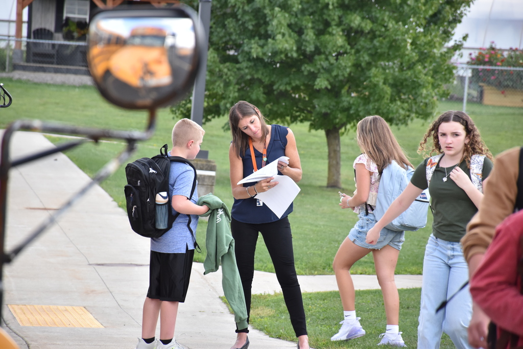 First day of school dismissal. 