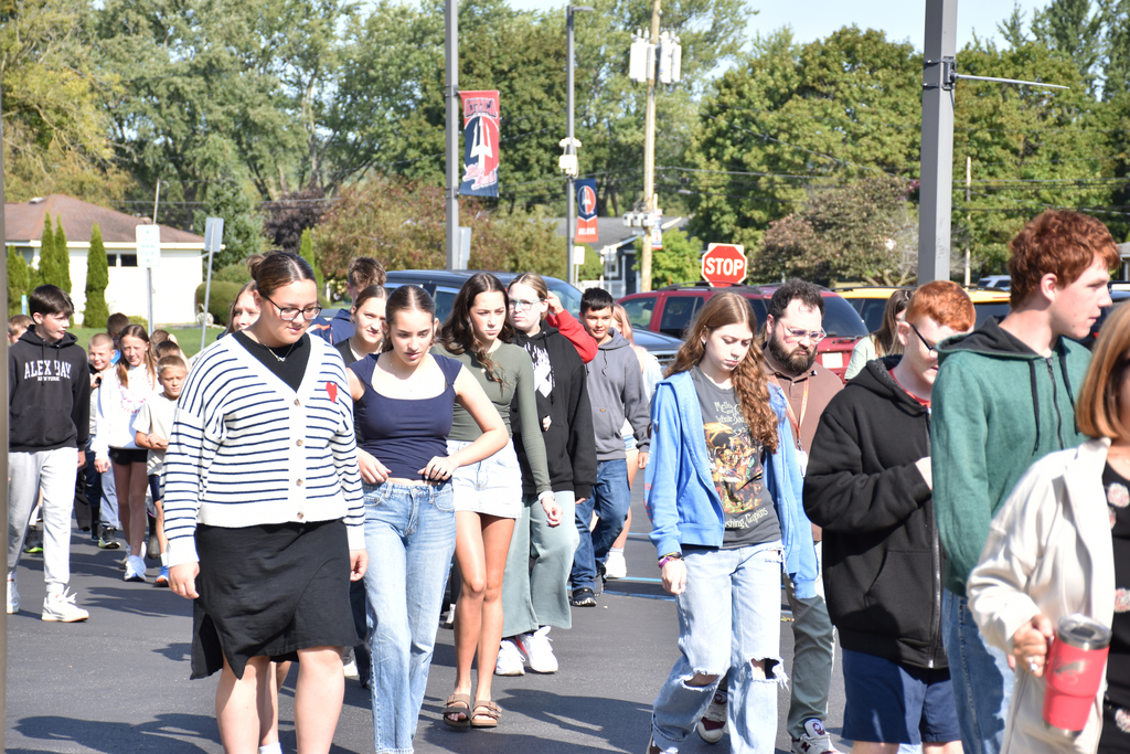 Scenes from the Sept. 9 fire drill at Attica High School. 