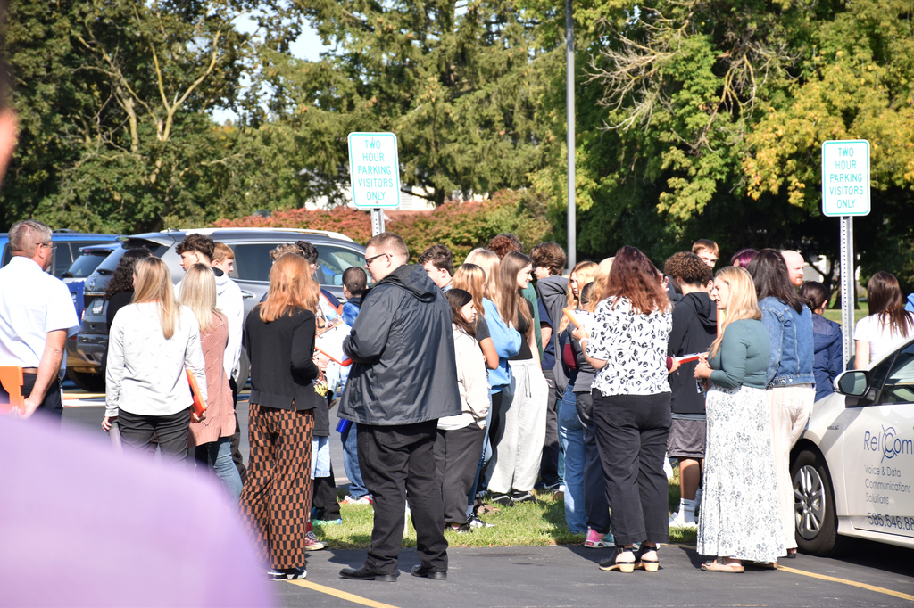 Scenes from the Sept. 9 fire drill at Attica High School. 