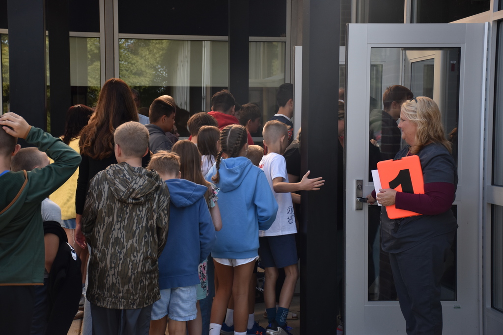 Scenes from the Sept. 9 fire drill at Attica High School. 