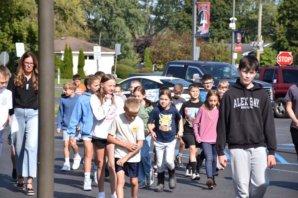 Scenes from the Sept. 9 fire drill at Attica High School. 