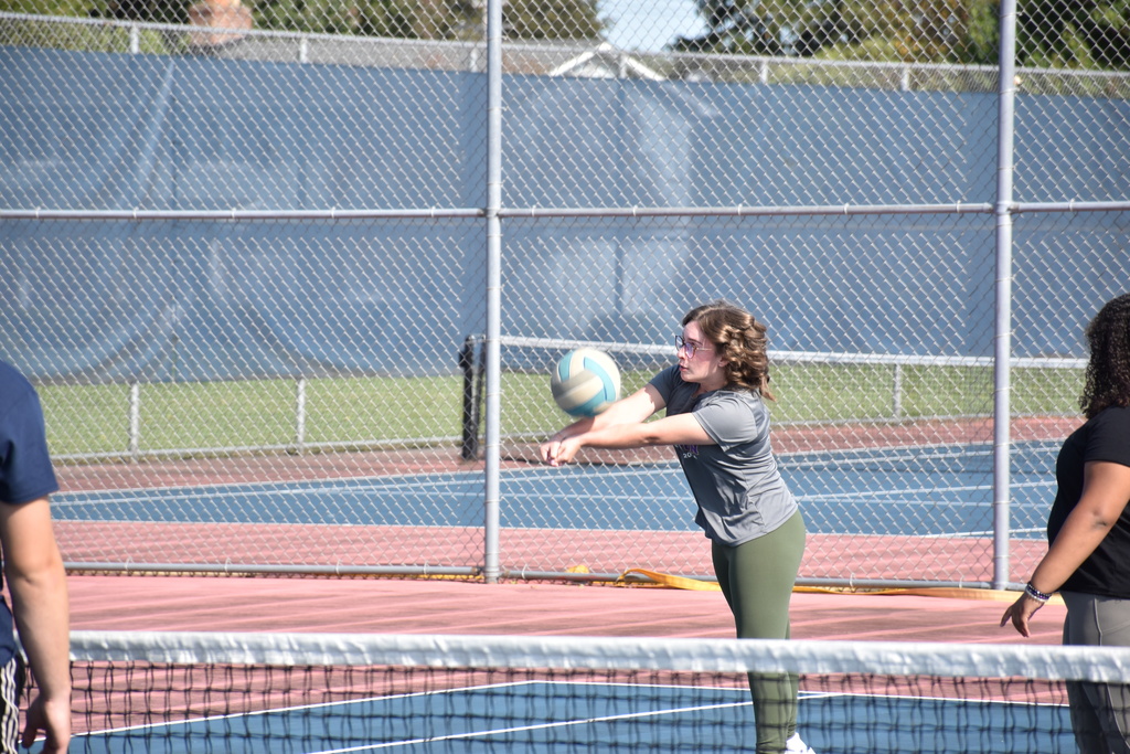 Attica High School students are pictured playing nitro ball Tuesday afternoon. 