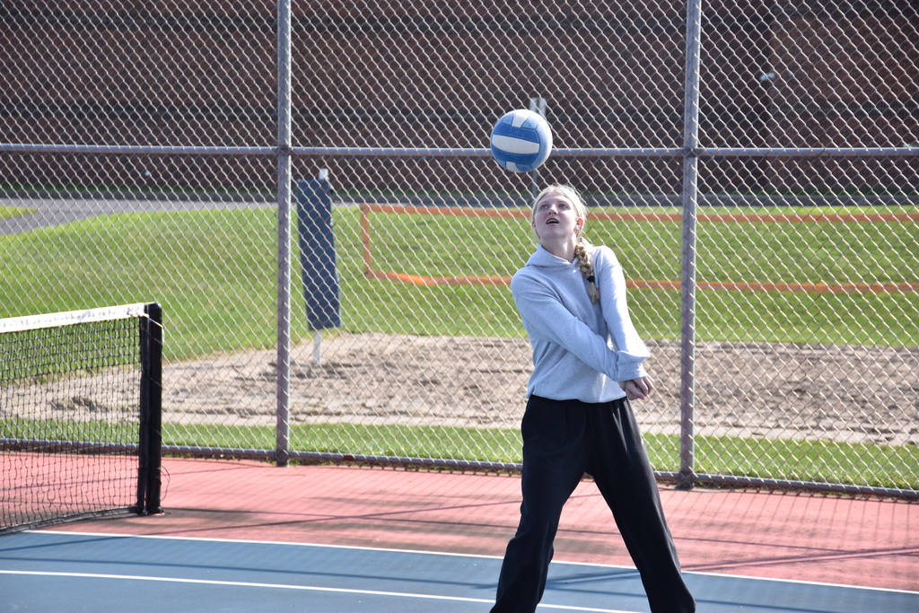 Attica High School students are pictured playing nitro ball Tuesday afternoon. 