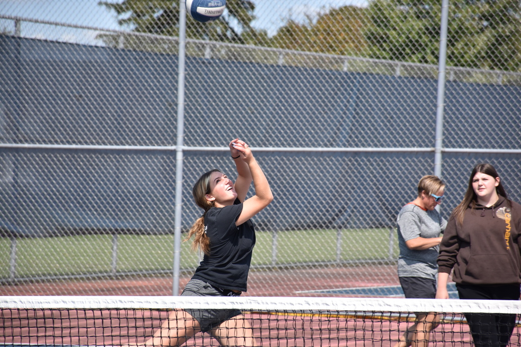 Attica High School students are pictured playing nitro ball Tuesday afternoon. 