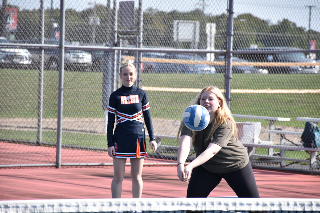 Attica High School students are pictured playing nitro ball Tuesday afternoon. 