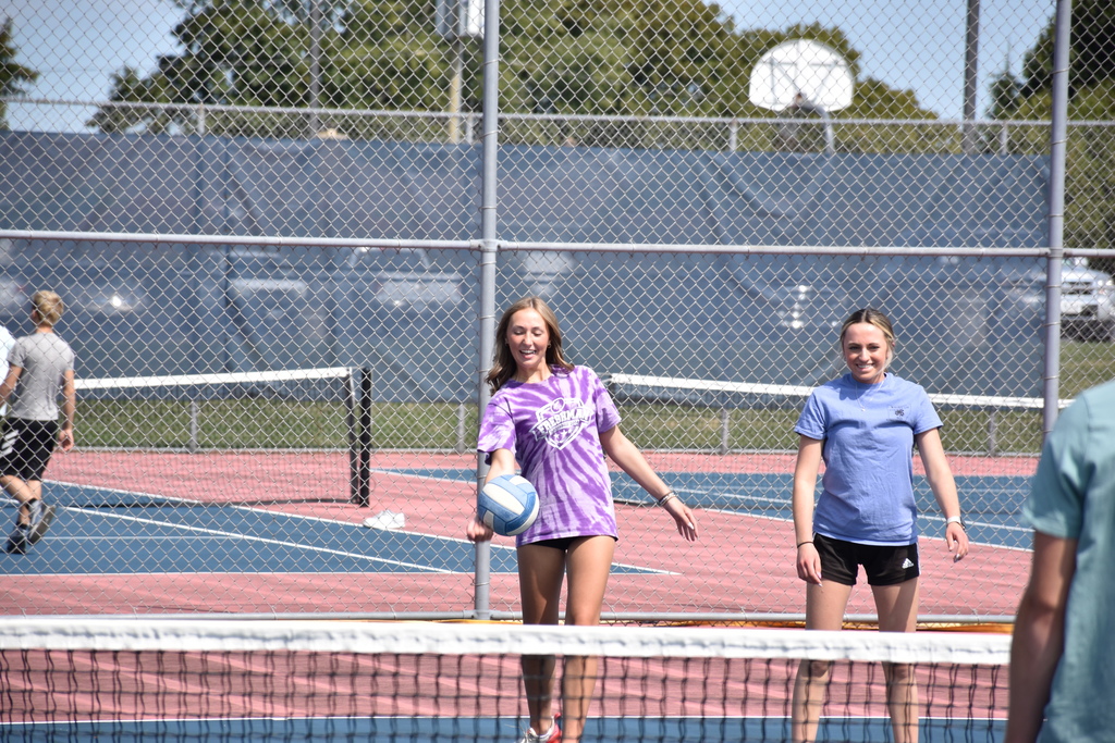 Attica High School students are pictured playing nitro ball Tuesday afternoon. 