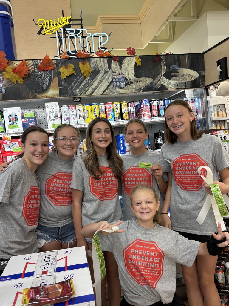 Attica sixth graders are pictured participating in Project Sticker Shock yesterday. 