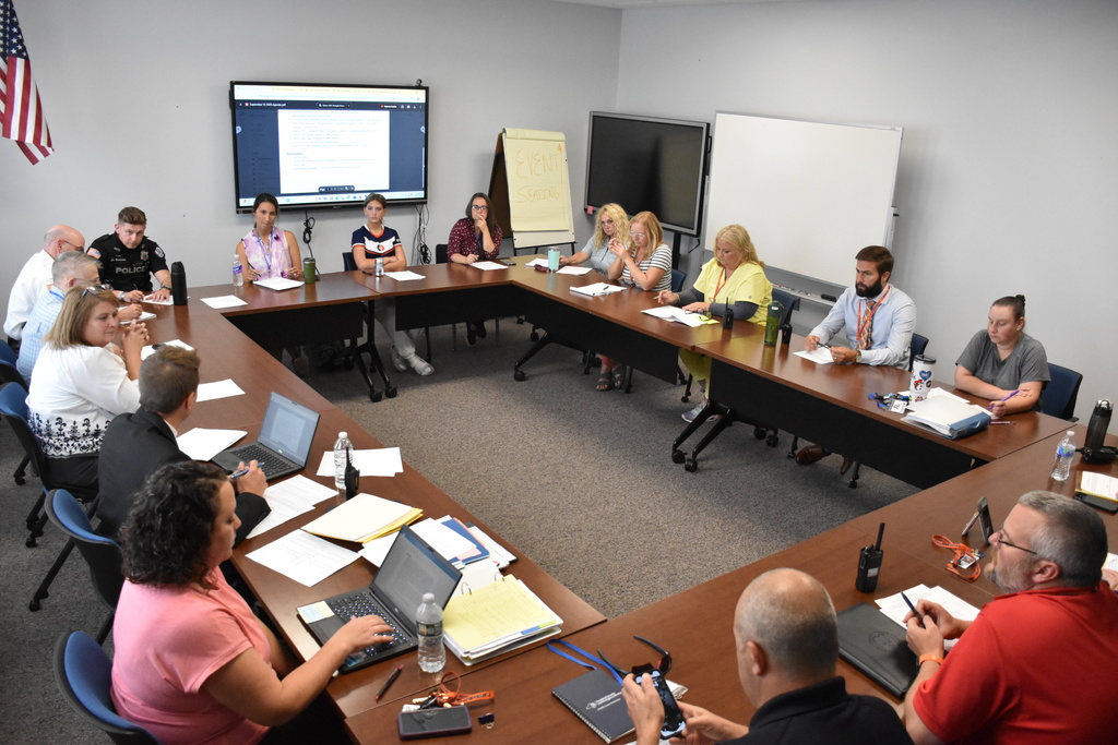 Scenes from our district’s health and safety committee meeting last week. 