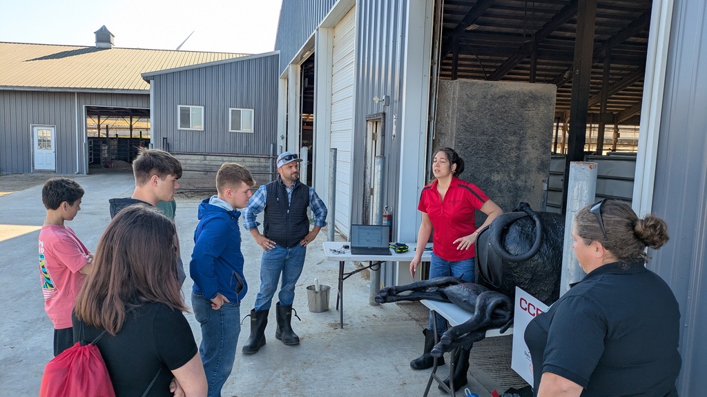 Scenes from sophomores’ field trip to Breezyhill Dairy Farms last week. 