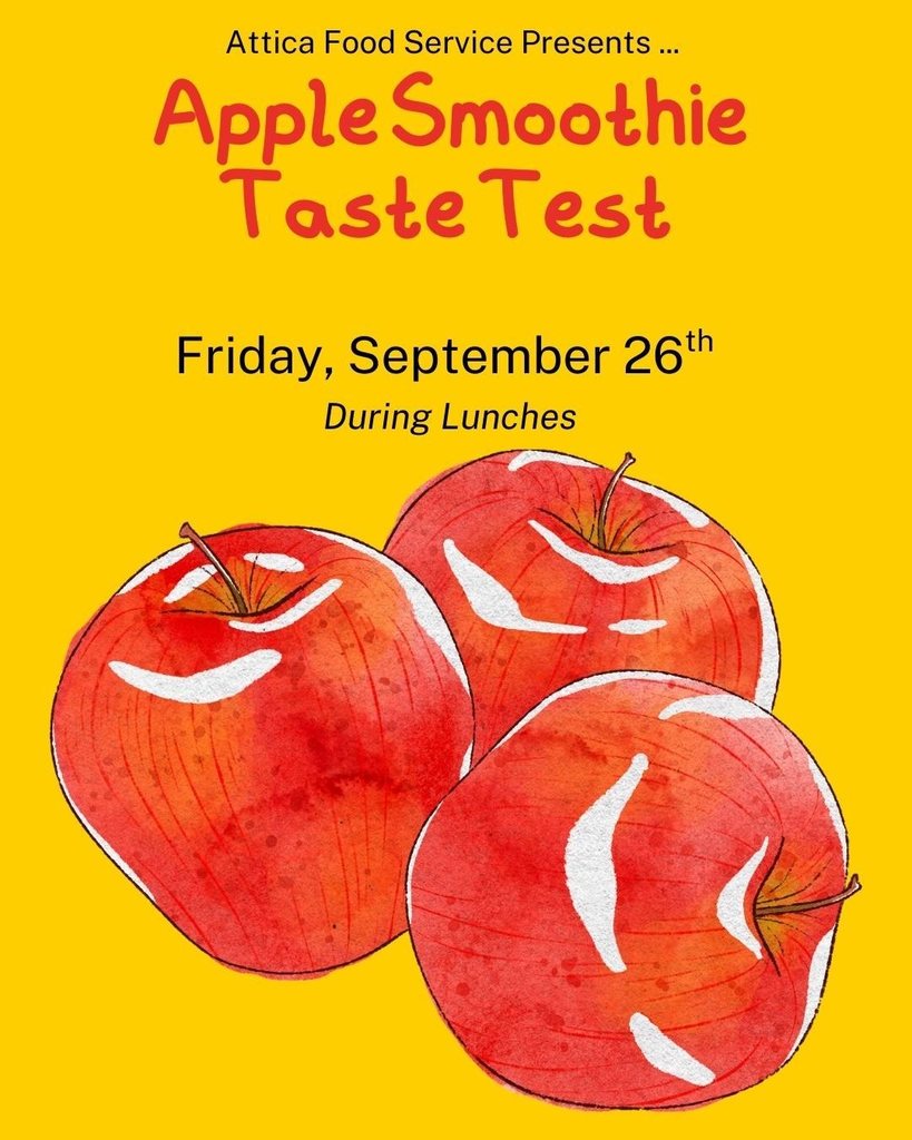 Apple smoothie taste test informational flier,