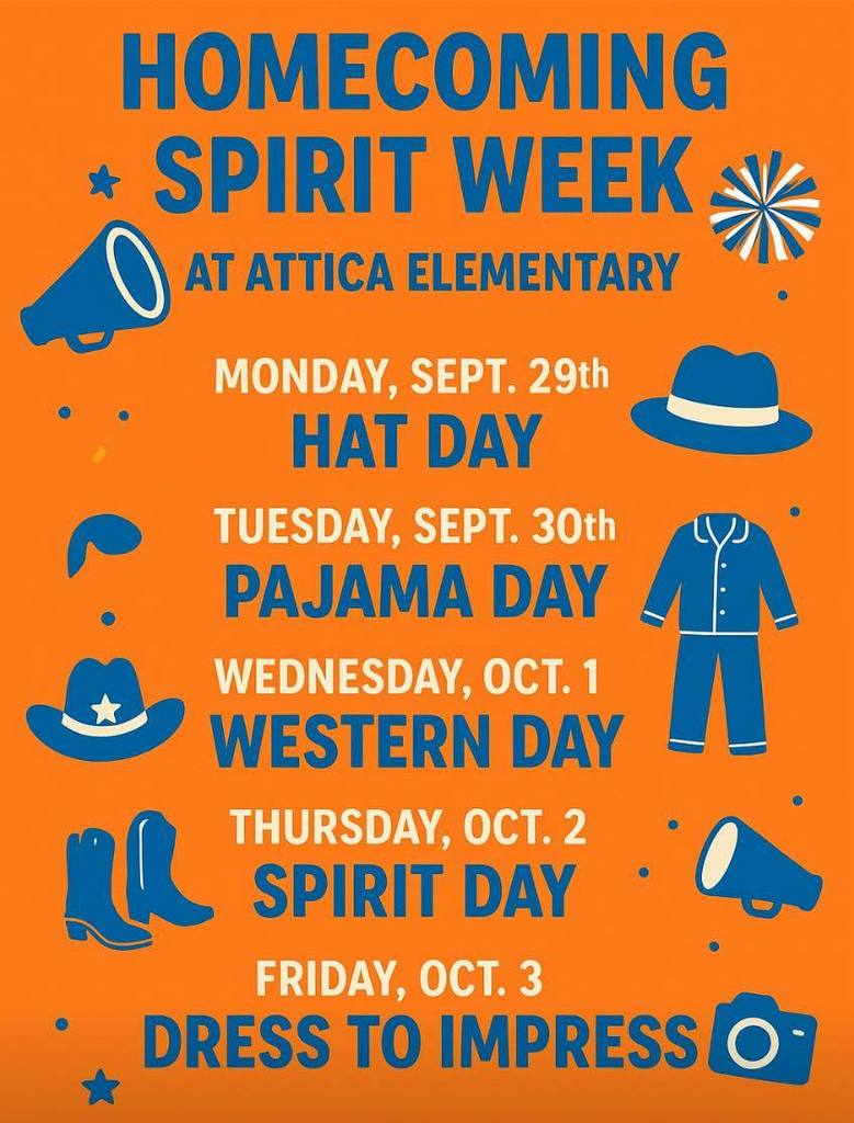 Spirit week dress up days.
