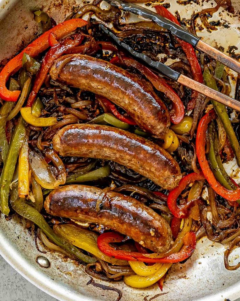 Italian sausage with peppers and onions.