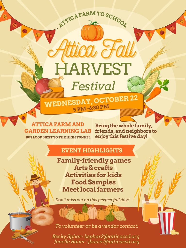 Fall festival informational flyer.
