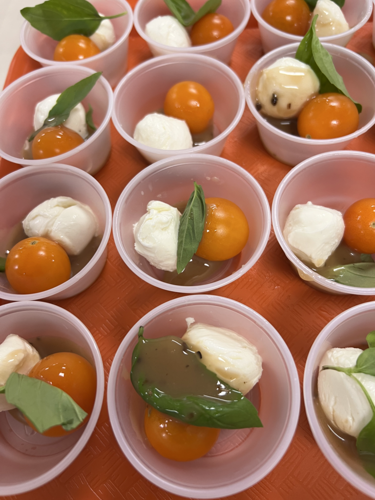 Scenes from the caprese cup taste test in our middle/high school cafeteria Oct. 8. 